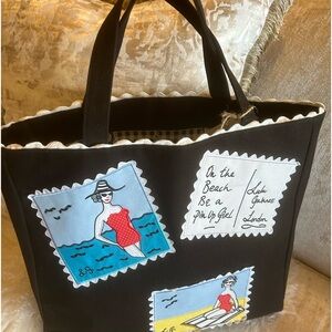 Collector Lulu Guinness Large Black and White Tote Bag